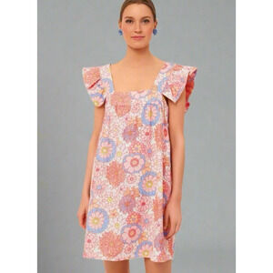 Tuckernuck x Cameran Eubanks NWT Folly Floral Hazel Flutter Sleeve Mini Dress L